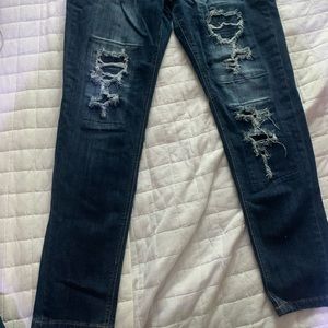 Vanilla star mid rise ripped jeans